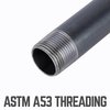 Ace Trading - Nipple STZ Industries 1/2 in. MIP each X 1/2 in. D MIP Black Steel Close Nipple 300UP12XCL